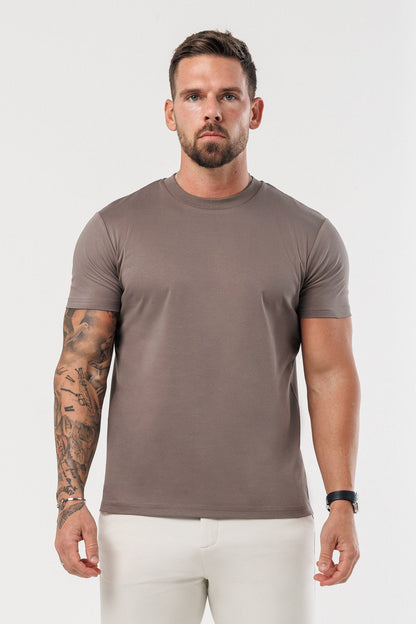 CAMISETA LUXE MERCERIZADA - MARRÓN