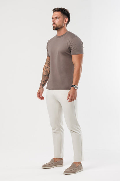 CAMISETA LUXE MERCERIZADA - MARRÓN