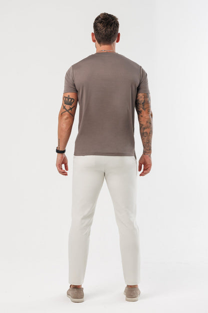 CAMISETA LUXE MERCERIZADA - MARRÓN
