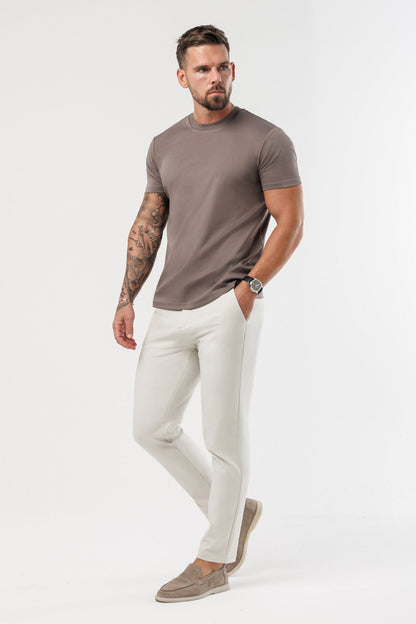 CAMISETA LUXE MERCERIZADA - MARRÓN