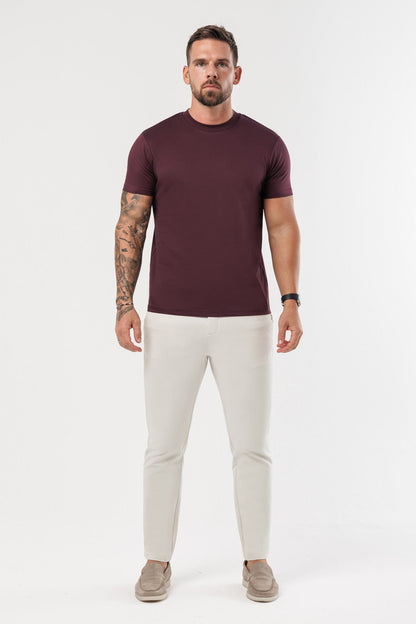 CAMISETA LUXE MERCERIZADA - BURDEOS