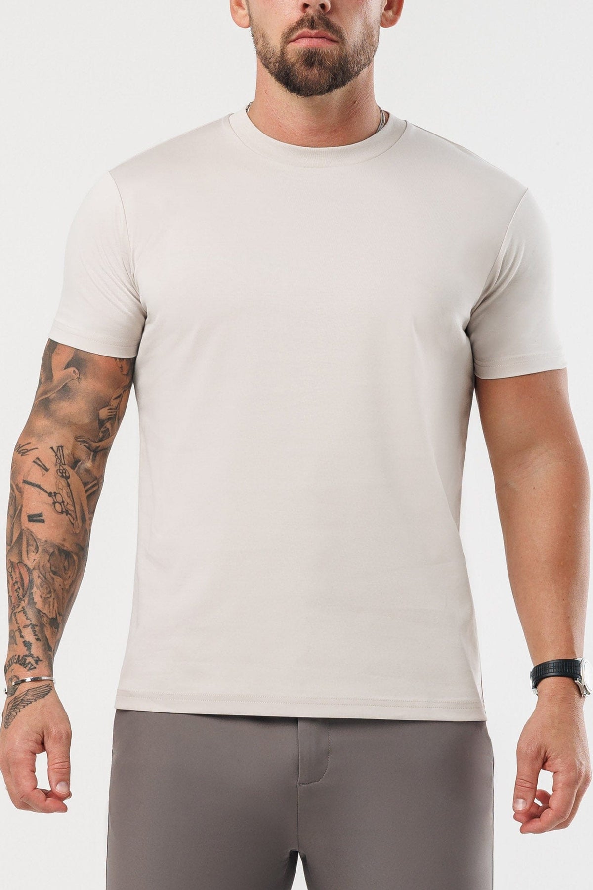 CAMISETA LUXE MERCERIZADA - CREMA