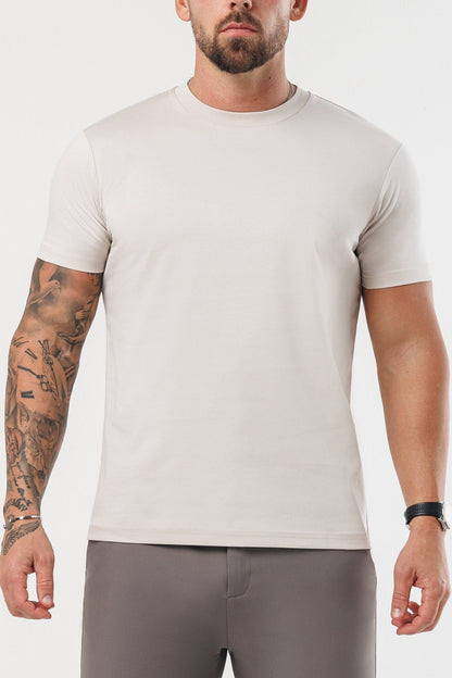 CAMISETA LUXE MERCERIZADA - CREMA