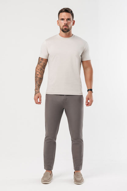 CAMISETA LUXE MERCERIZADA - CREMA