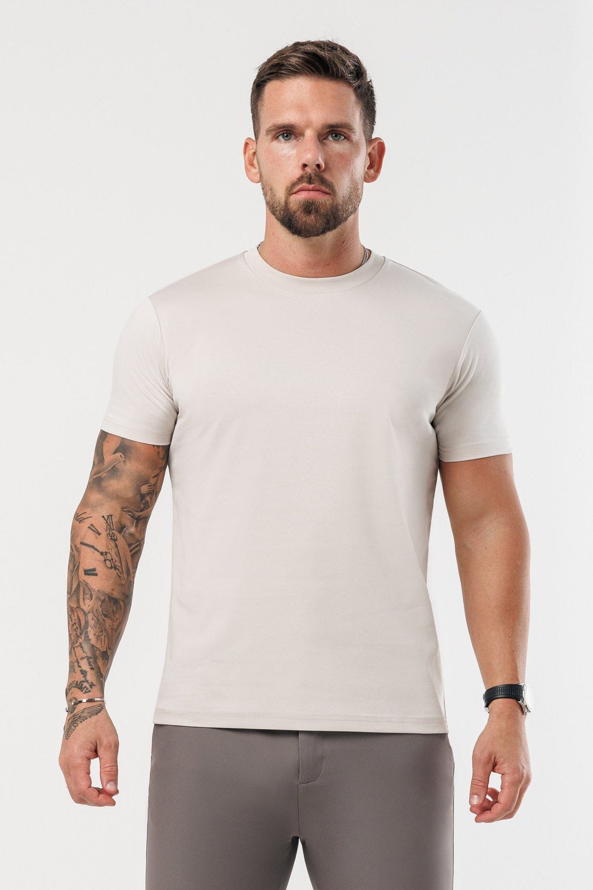 CAMISETA LUXE MERCERIZADA - CREMA