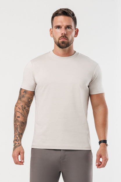 CAMISETA LUXE MERCERIZADA - CREMA