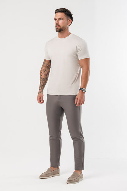 CAMISETA LUXE MERCERIZADA - CREMA