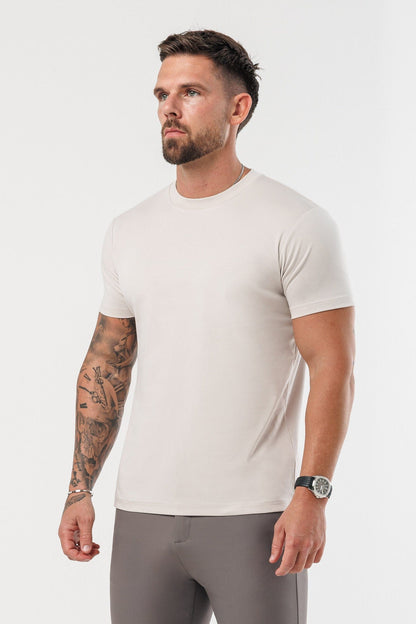 CAMISETA LUXE MERCERIZADA - CREMA