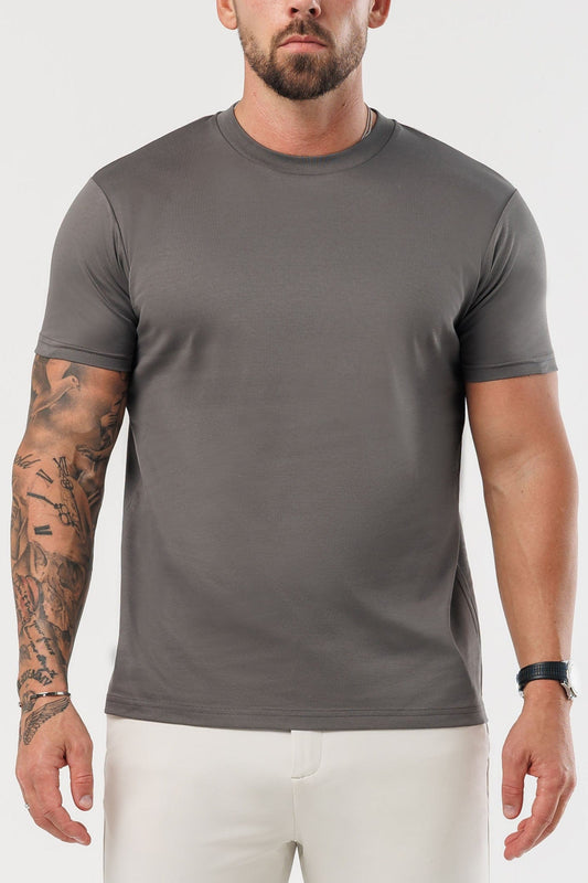 T-SHIRT LUXE MERCERIZADA - CINZENTO