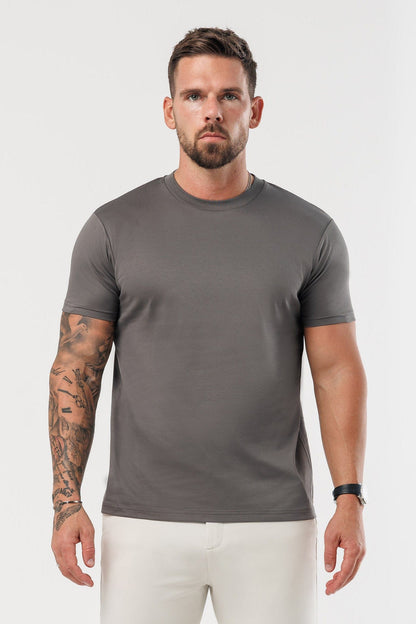 T-SHIRT LUXE MERCERIZADA - CINZENTO