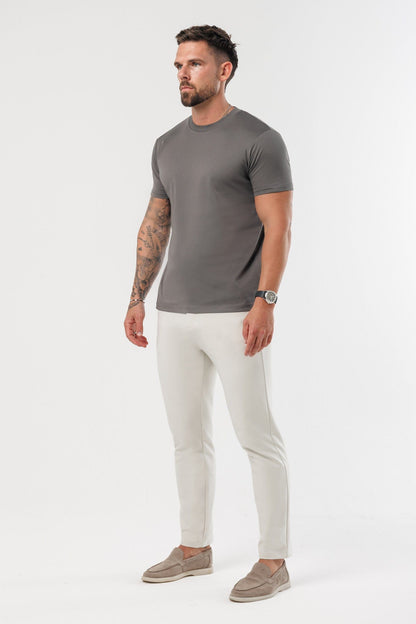T-SHIRT LUXE MERCERIZADA - CINZENTO